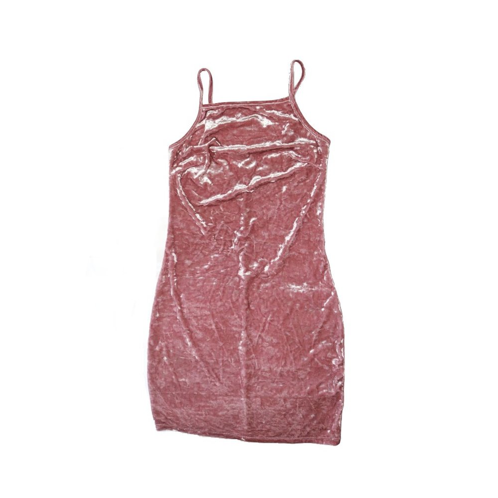 Forever 21 Pink Crushed Velvet Mini Dress